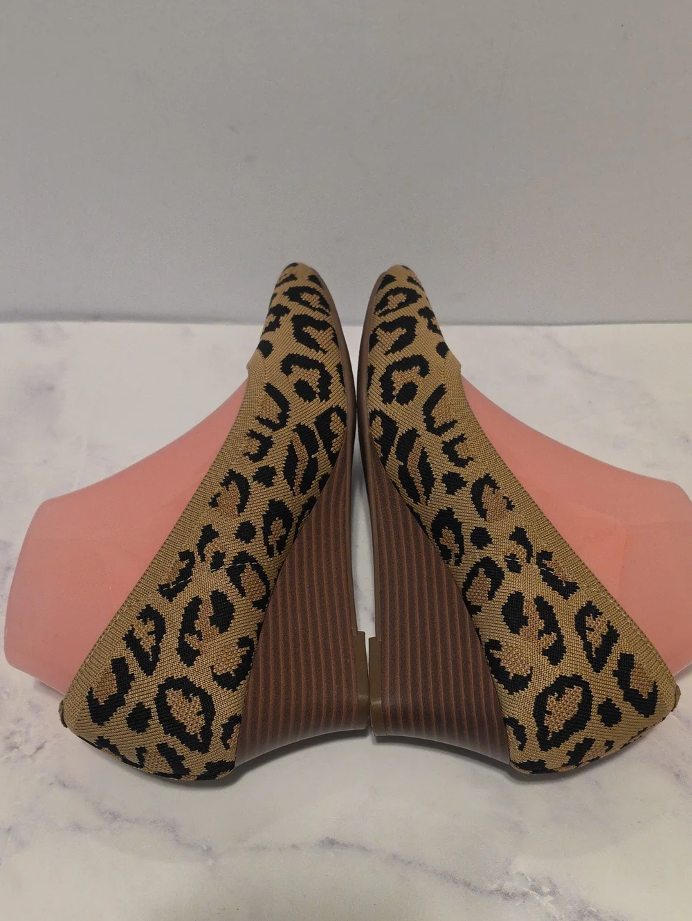 Vivaia Leopard Print Wedge Pumps - Brown /Black